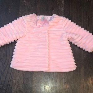 Little Me Size 12M Girls with snaps pink jacket with bow
